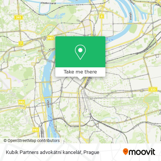 Kubík Partners advokátní kancelář map