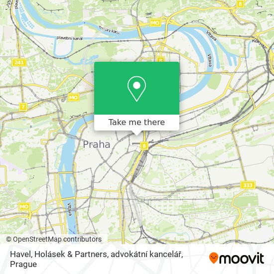 Карта Havel, Holásek & Partners, advokátní kancelář