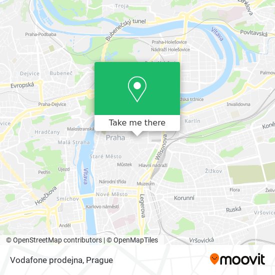 Vodafone prodejna map