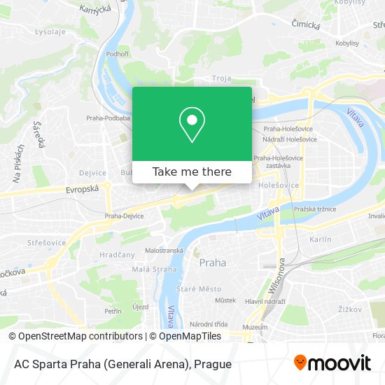 How To Get To Ac Sparta Praha Generali Arena In Praha 7 By Bus Train Subway Or Light Rail Moovit