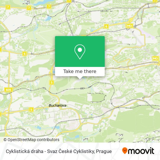 Карта Cyklistická dráha - Svaz České Cyklistiky