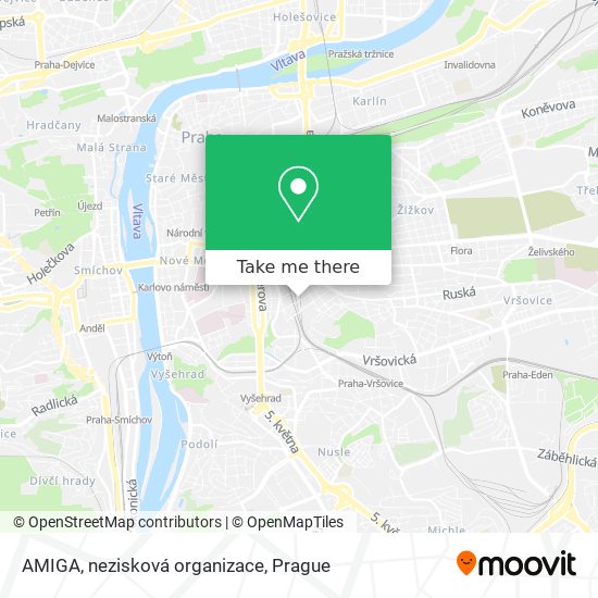 AMIGA, nezisková organizace map