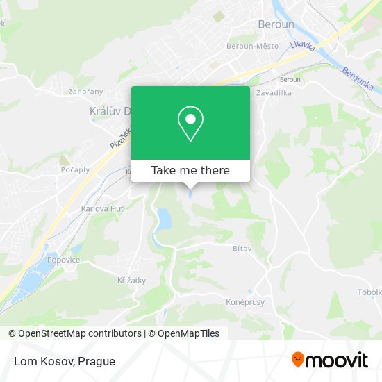 Lom Kosov map