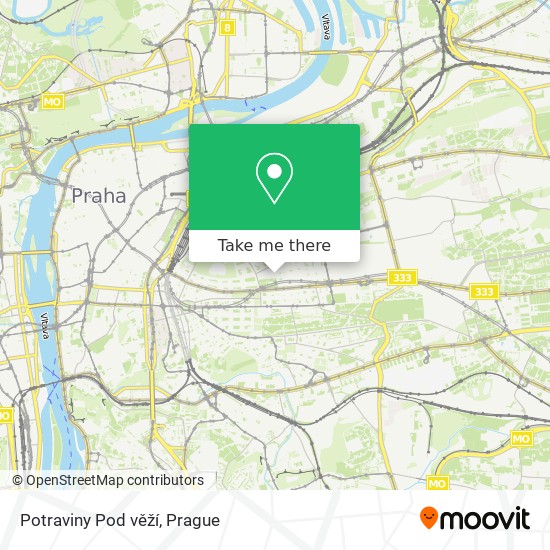 Potraviny Pod věží map