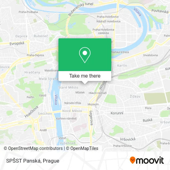 Карта SPŠST Panská