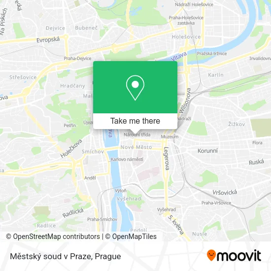 Карта Městský soud v Praze
