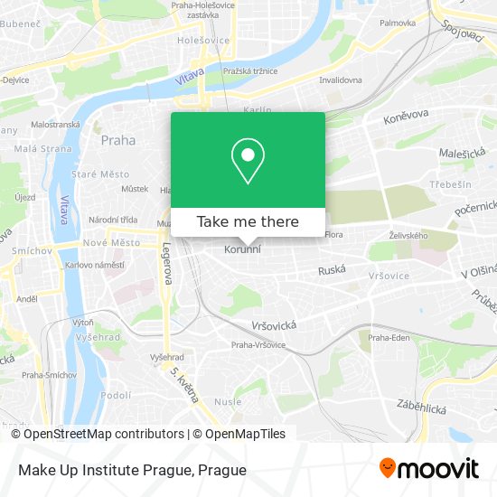 Карта Make Up Institute Prague