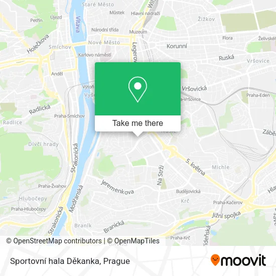 Карта Sportovní hala Děkanka
