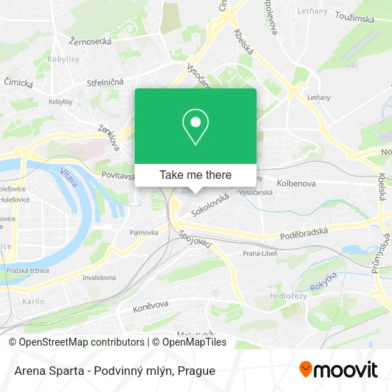 Arena Sparta - Podvinný mlýn map