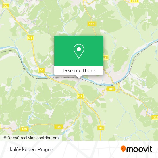 Tikalův kopec map