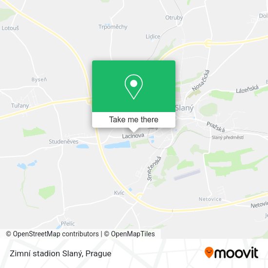 Zimní stadion Slaný map