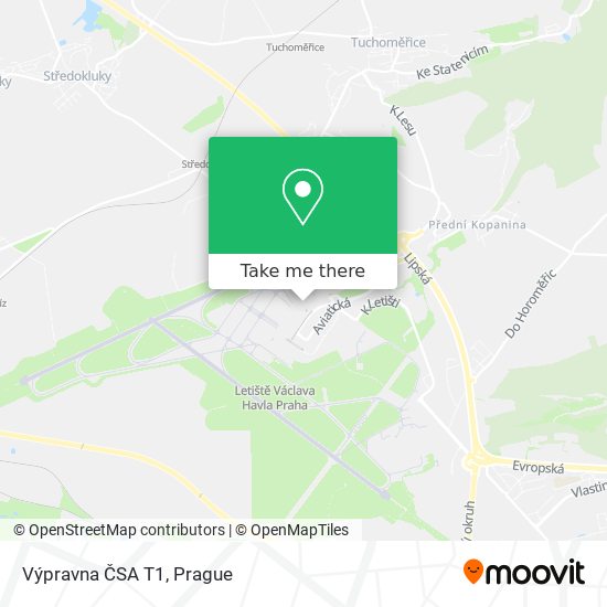 Výpravna ČSA T1 map