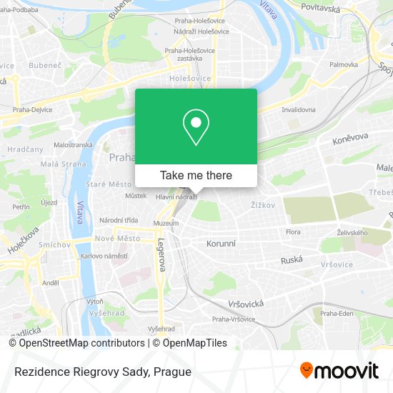 Карта Rezidence Riegrovy Sady