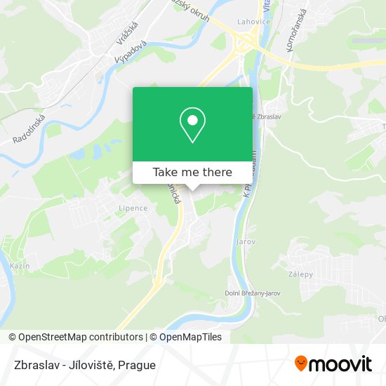 Zbraslav - Jíloviště map