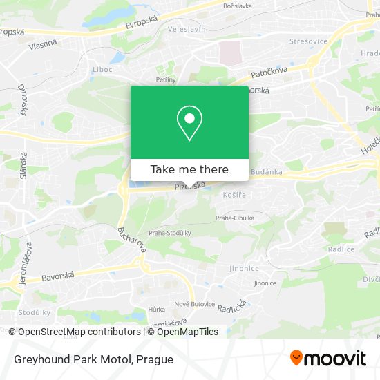 Greyhound Park Motol map