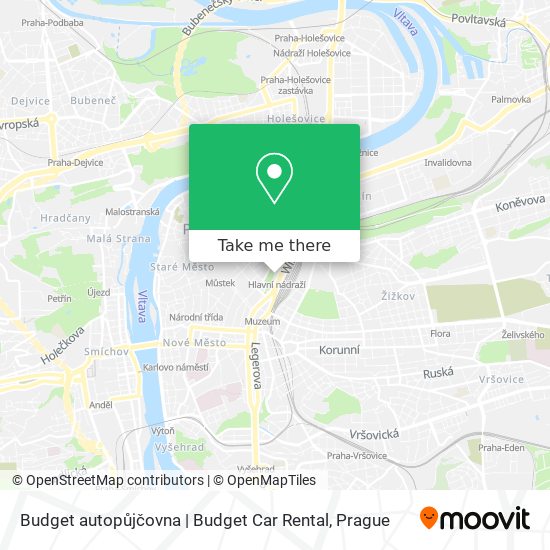 Budget autopůjčovna | Budget Car Rental map