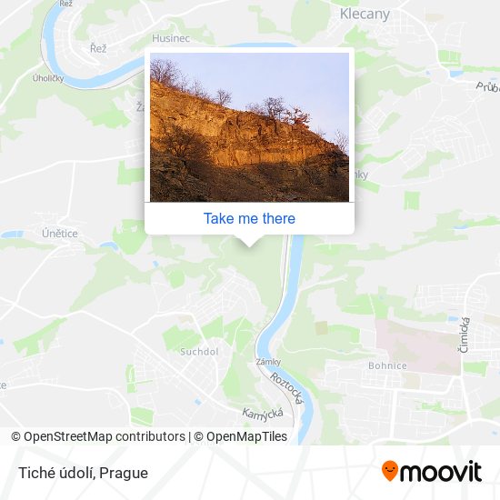 Tiché údolí map