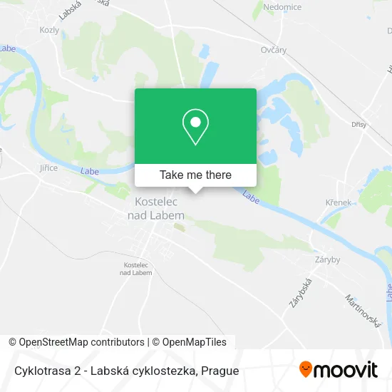 Карта Cyklotrasa 2 - Labská cyklostezka