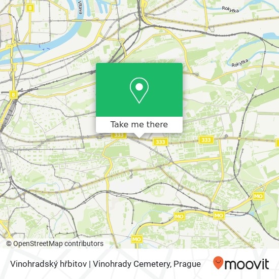 Карта Vinohradský hřbitov | Vinohrady Cemetery