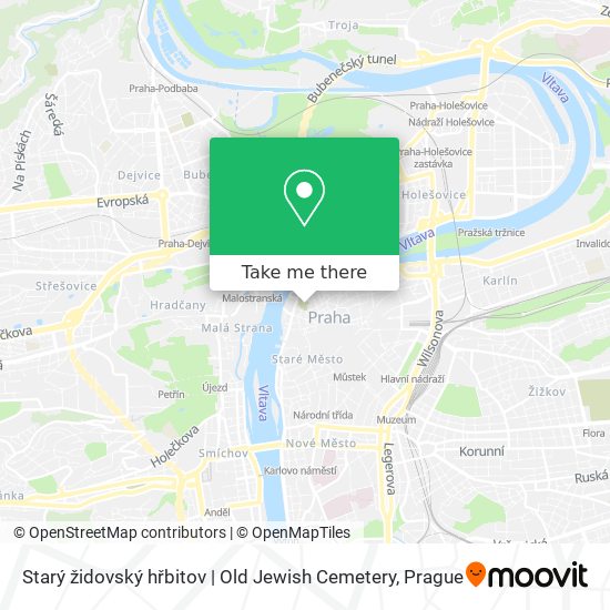 Starý židovský hřbitov | Old Jewish Cemetery map