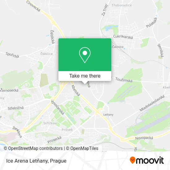 Карта Ice Arena Letňany