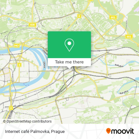 Internet café Palmovka map