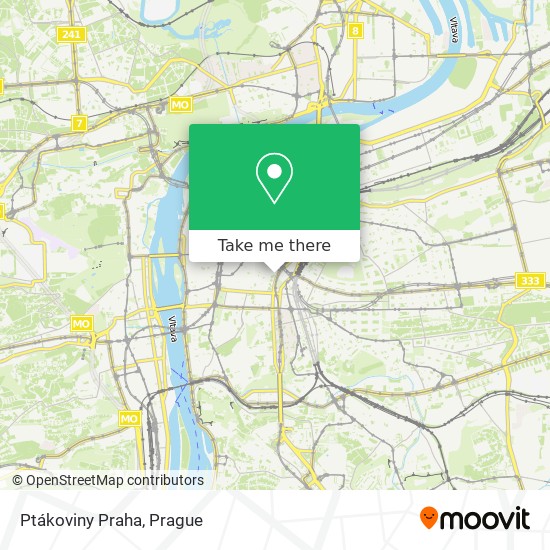Ptákoviny Praha map