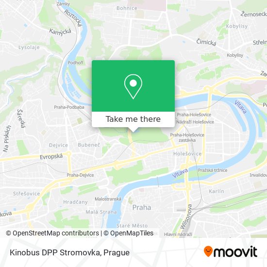 Kinobus DPP Stromovka map