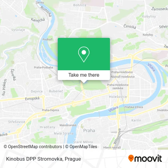 Карта Kinobus DPP Stromovka