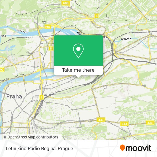 Letní kino Radio Regina map