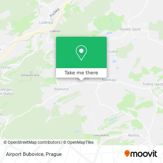 Airport Bubovice map