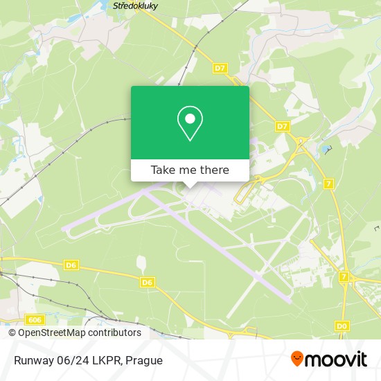 Runway 06/24 LKPR map