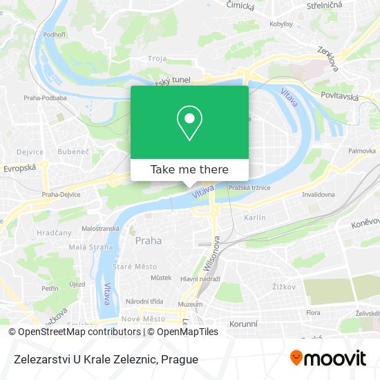 Zelezarstvi U Krale Zeleznic map