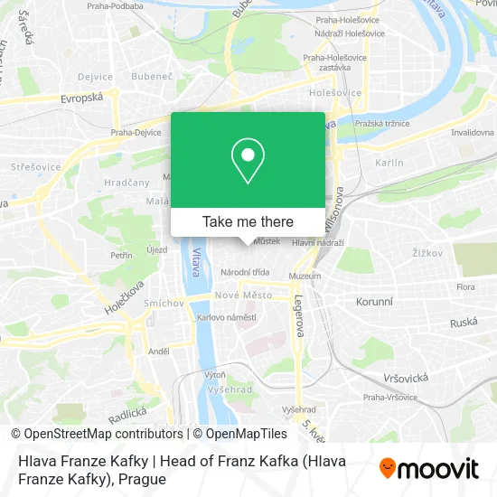 Карта Hlava Franze Kafky | Head of Franz Kafka