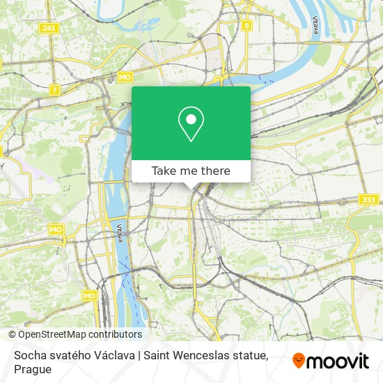 Socha svatého Václava | Saint Wenceslas statue map