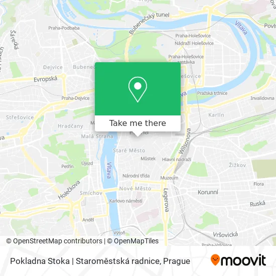 Pokladna Stoka | Staroměstská radnice map