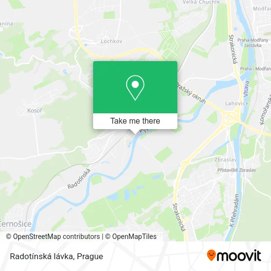 Карта Radotínská lávka