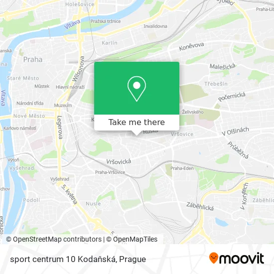 Карта sport centrum 10 Kodaňská