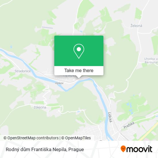 Rodný dům Františka Nepila map