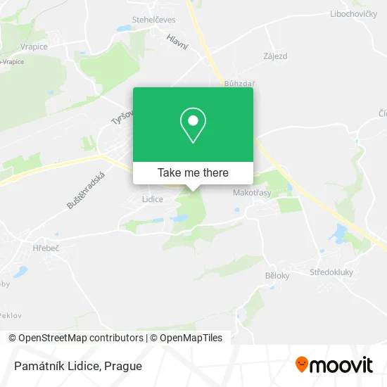 Карта Památník Lidice