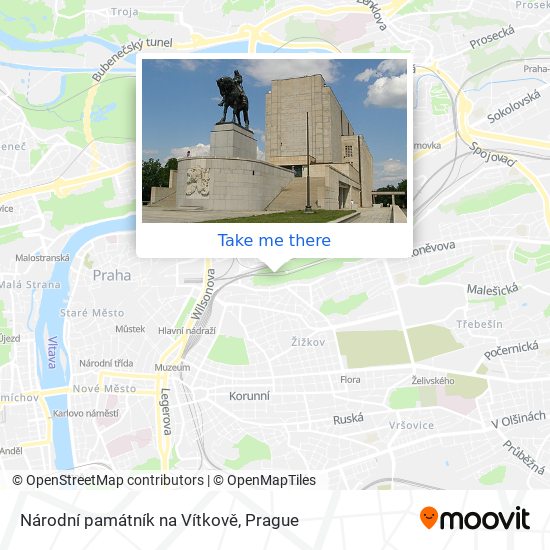 Карта Národní památník na Vítkově