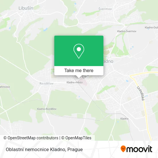 Карта Oblastní nemocnice Kladno