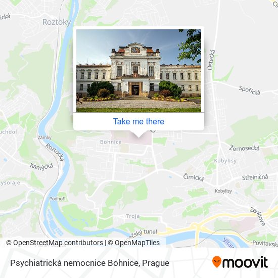 Psychiatrická nemocnice Bohnice map