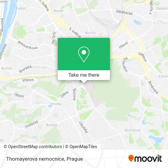 Карта Thomayerova nemocnice