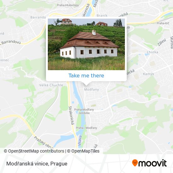 Карта Modřanská vinice