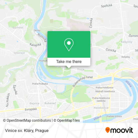 Карта Vinice sv. Kláry