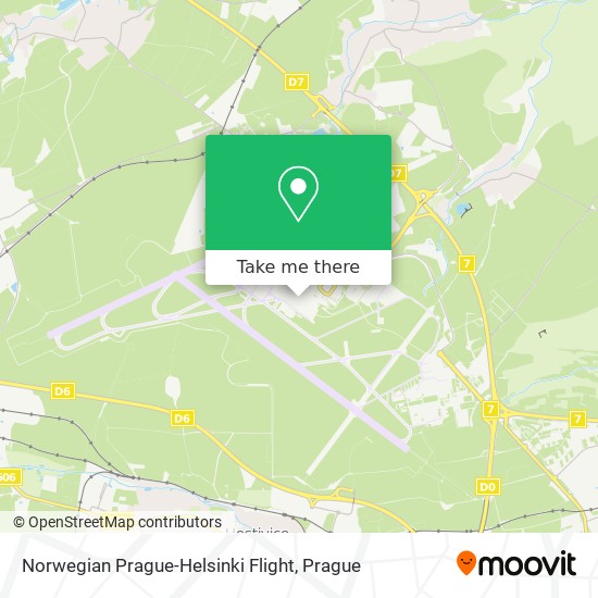 Карта Norwegian Prague-Helsinki Flight