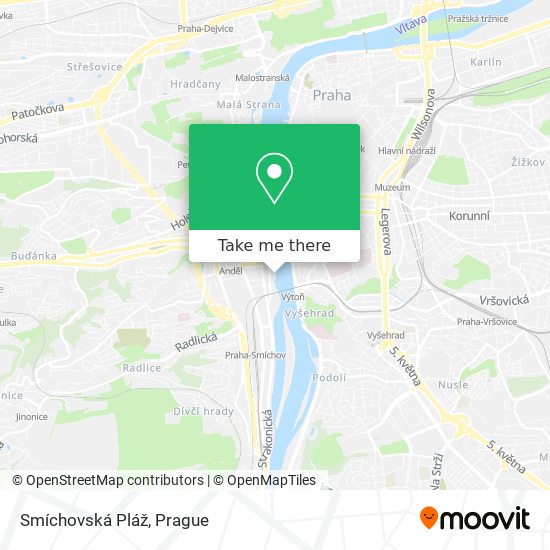Smíchovská Pláž map