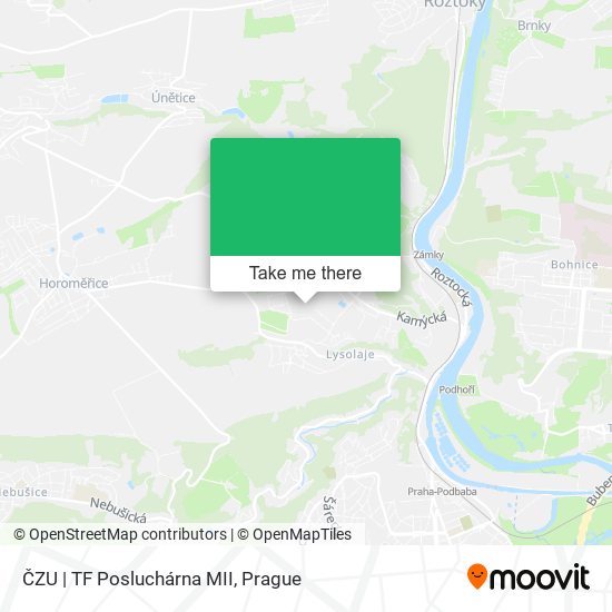 ČZU | TF Posluchárna MII map