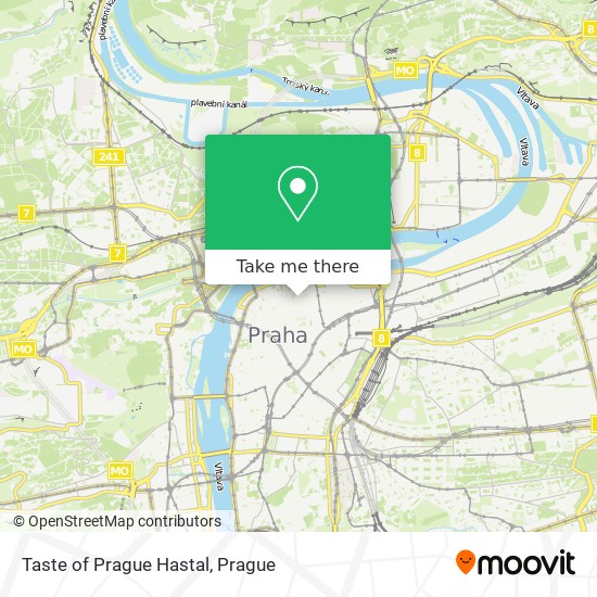 Taste of Prague Hastal map